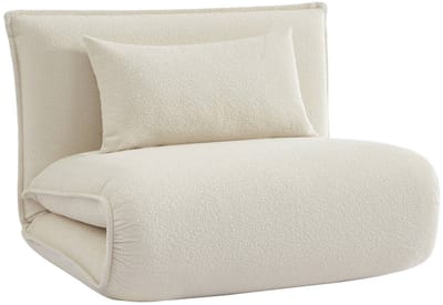 sweeek - 1-zits ombouwbare stoel in gestructureerd boucle l 99 x b 80 x h 66 cm - fleeep