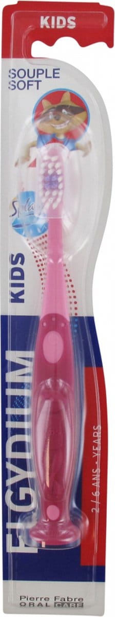 Elgydium Zachte Tandenborstel Voor Kinderen 2/6 Jaar (Kleur : Roos)