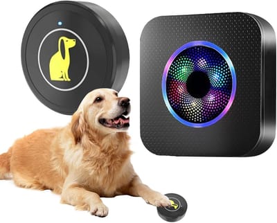 Deurbellen voor Honden | Training En Communicatie Draadloze Drukknop | Vijf Volumeniveaus Waterdichte Trainerknop voor Appartement Leven Tuin Toegang Huishouden Huis met Tuin Buitenspelen en Signaleri