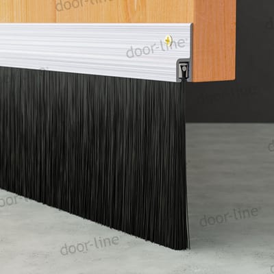Stripborstel met h-profiel | Voor afdichting van kieren, recht profiel | Lengte: 1000 mm | Zichtbare haarlengte: 100 mm | Totale hoogte: 134 mm