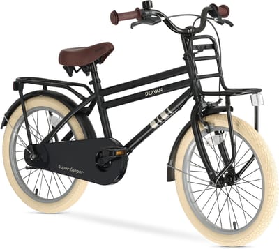 Deryan Cooper Kinderfiets 18 inch - Verstelbaar Stuur en Zadel - Zwart
