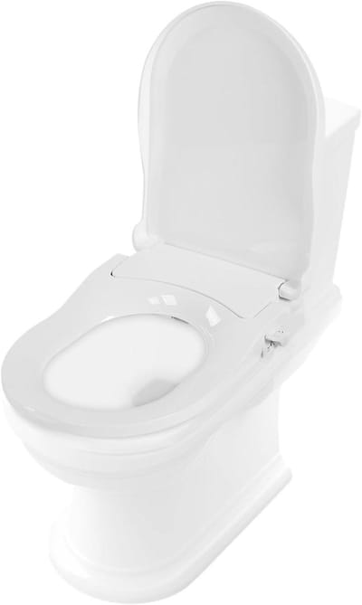 Toiletdeksel - WC opzetstuk - Hygiënisch reinigen - Dubbele sproeiers - D-type - Wit