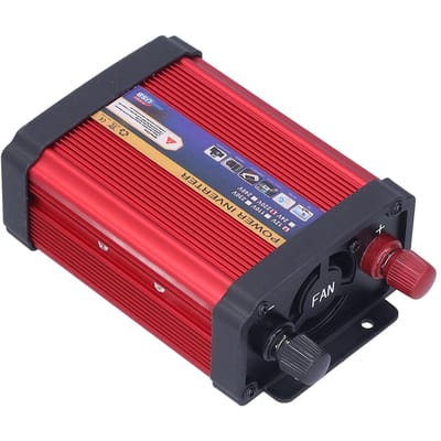 Convertisseur d'alimentation de voiture portable 400W 2 ports USB Charge rapide Transformateur de tension Onde sinusoïdale modifiée 12V‑220V 50HZ+ 5HZ red