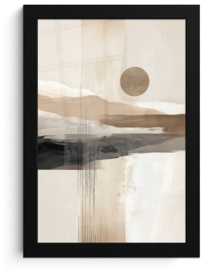 Poster in lijst - Fotolijst 20x30 cm - Posters - Minimalistisch - Landschap - Dimensie - Posterlijst zwart - Decoratie - Wanddecoratie woonkamer - Muurdecoratie slaapkamer