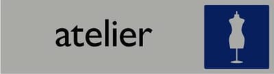 Informatiebord | Atelier | 165 x 44 mm
