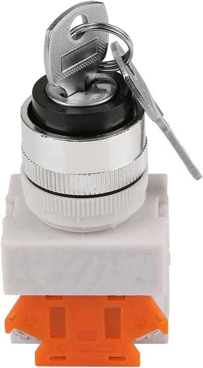 Draaiknop Schakelaar, 2 Posities, Deuronderdelen, 22 mm, Geschikt voor Voordeur en Meubels, Duurzaam en Betrouwbaar