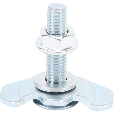 10 pièces L Track Double Oreille Goujon Fileté Écrou Raccord Zingué L Track Rail Raccords Goujons Filetés Points d'Arrimage pour Fourgon 40mm