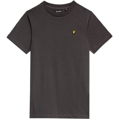Lyle & Scott Plain T-shirt B Polo's & T-shirts Jongens - Polo shirt - Donkergrijs - Maat 140/146