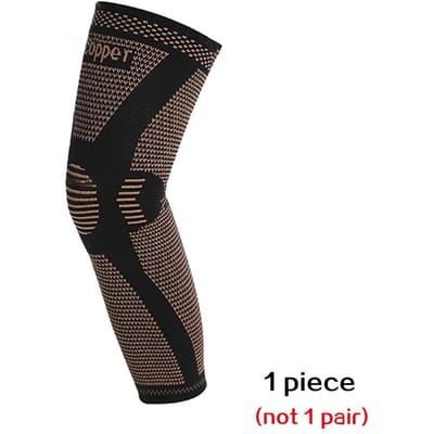 Koperen Volledige Onderbenen Sleeves Lange Compressie Kniebrace Compressie Sleeves Onderbenen Verzorging Ideaal Voor Meniscus Scheur Kruisband Letsel Artritis Sport L