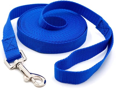 Dailygoods- Looplijn 5 m - Waterdichte Hondenriem - Robuuste Trainingslijn - 360° Karabijnhaak - Polyester - Voor Middelgrote/Grote Honden