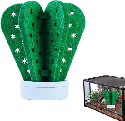 Reptielen Terrarium Luchtbevochtiger - Terrarium Bevochtiger - Vochtigheid Regelen - Cactusvormig Decoratief - 15 x 15 x 10 cm