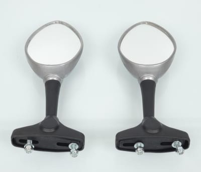 Paire de rétroviseur de carénage Mad Araknoid gris homologué pour moto Neuf