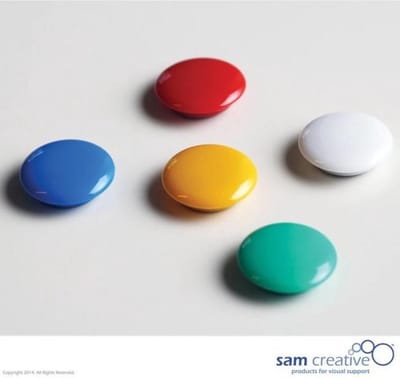 Sam Creative Whiteboard Magneten - Rond - 30 mm - Gemengd - 5 stuks - Magneten