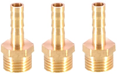 Dailygoods- Fitting Mannelijke BSP Schroefdraad - Messing Slangfitting - Slangkoppeling - Slang Connector - 3 Stuks - Hoogwaardige Kwaliteit