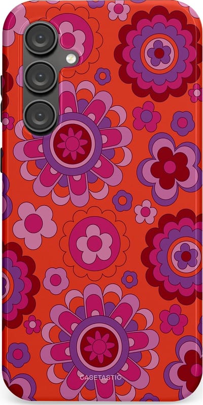 Casetastic Hoesje Geschikt voor Samsung S23 FE - Stijlvolle Beschermende Duo-layer Case - Retro warmte