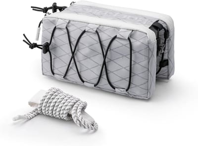 KZQ 1 Liter Buis Tas Voor Fiets Met Grote Capaciteit - Snelsluiting Bovenbuistas Met Schouderriem - Geschikt Voor Mountainbike Racefiets Mtb En Bmx - Wit