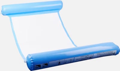 Waterhangmat - Opblaasbaar lounge luchtbed – hoofdsteun - Zwembad luchtbed - Water hangmat - hangmat - zwemmen - waterspeelgoed - zwembad spelletjes - Donkerblauw