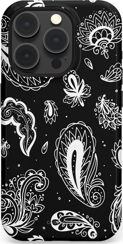 Casetastic Hoesje Geschikt voor Apple iPhone 15 Pro Magsafe - Stijlvolle Beschermende Duo-layer Case - Paisley pracht
