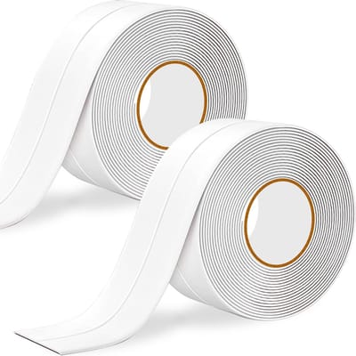 Waterdichte afdichtingstape voor badkamer en keuken, zelfklevend, schimmelbestendig, 38mm x 3.2m, 2 rollen voor perfecte waterdichte afwerking