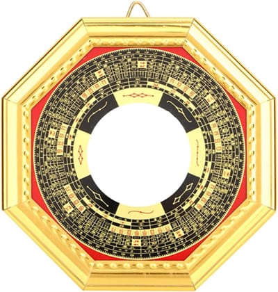 Feng Shui Convex Bagua Spiegel van Hout voor Energie Bescherming en Decoratie in Huis (13.5cm Convex)