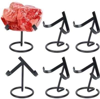 stuks metalen kristallen bolhouder, zwarte ijzeren kristallen bol ornamentenrekhouder metalen ezelstandaards kristallen bolstandaard voor rotsen, geodes, decoratieve weergave, 6 * 8 * 9 cm