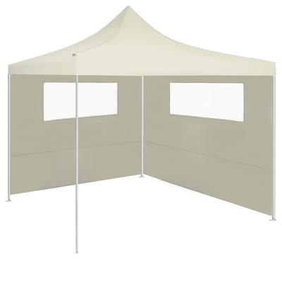 vidaXL - Prieelzijwand - met - ramen - 6x2 - m - crèmekleurig