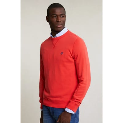 River Woods Fcy Crew-nk Swt Red Maat: M | Sweaters Outlet | Heren | Rood
