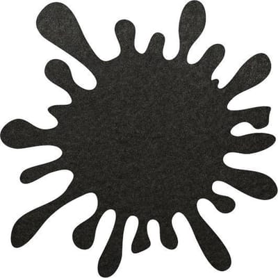 Splash vilt onderzetters - Zwart - 6 stuks - ø 10,5 cm - Tafeldecoratie - Glas onderzetter - Cadeau - Woondecoratie - Woonkamer - Tafelbescherming - Onderzetters Voor Glazen - Vlek - Keukenbenodigdheden - Woonaccessoires - Tafelaccessoires