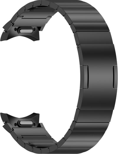 Stalen bandje - RVS - geschikt voor Samsung Galaxy Watch 7 / Watch FE / 6 / Watch 6 Classic - zwart