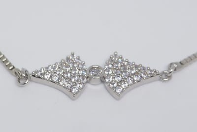 Strik armband | zilver gekleurd