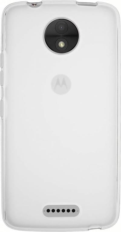 Transparant Mat Wit TPU Siliconen Case Hoesje Geschikt voor Motorola Moto C