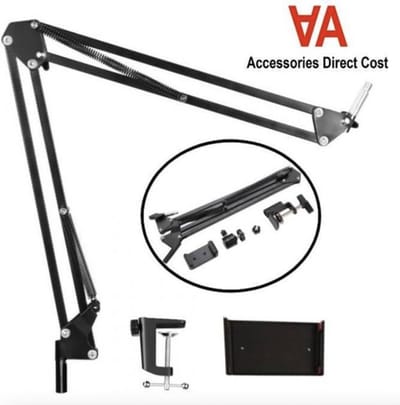 Smartphone arm voor Tafelmontage - Microfoon Arm | Microfoon Statief | Microfoon Standaard | Boom Arm | telefoon Arm | Telefoon Stand | Standhouder | Tafelstatief | Tafel Tripod | Telefoon Stand | GoPro | GoPro Houder | Mic Stand | Podcast