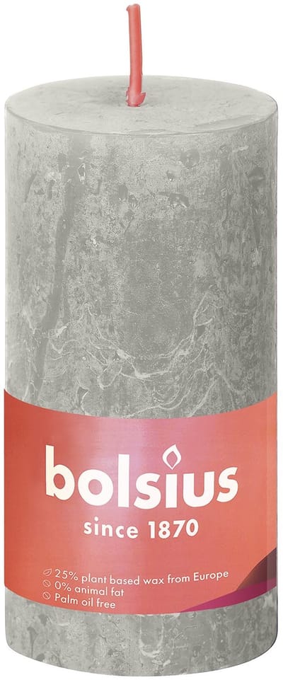 Bolsius Stompkaars Sandy Grey Ø50 mm - Hoogte 10 cm - Zandgrijs - 30 branduren