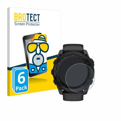 BROTECT - Screenprotector voor Garmin Tactix 8 Solar (51 mm) - Folie Beschermfolie matte 6 Stuks