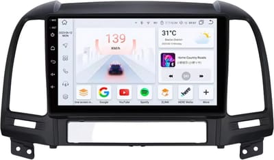 Autoradio met bluetooth - Carplay - Voor Hyundai Santa Fe 2 (2006-2012) - Geschikt voor Apple en Android - Stereo - Navigatie - Navigatiesysteem auto - 3GB 32GB