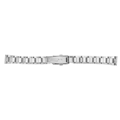 Dailygoods- Horlogeband Roestvrij Staal - Verstelbare Snelsluiting - Opvouwbaar - Duurzaam - 12mm - Hoogglans Afwerking - Horlogeriem