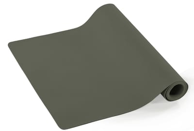ZICZAC - Tafelloper TOGO - Kunstleder - dubbelzijdig, makkelijk schoon te maken, antislip - - 45x145 cm - Grijs