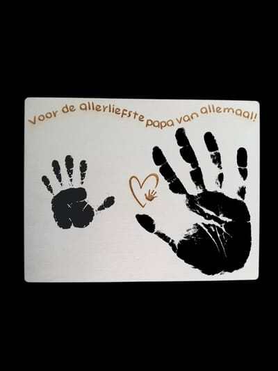 Vingerverf plankje - Vaderdag cadeau met tekst - Cadeau voor papa - Geschenk - Kado - Vaderdag Cadeau - Vaderdag cadeautjes - Vaderdag kados - Vaderdag geschenk - Vaderdag cadeaupakket - Vaderdag pakket - Vaderdag cadeautje voor hem - Kerstcadeau