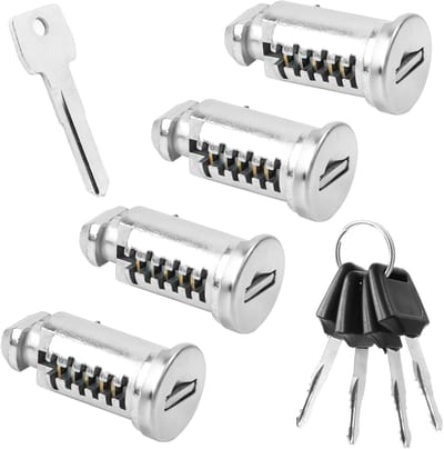 Dailygoods- Dakkoffer Slot Universeel - 4 Stuks - Inclusief Sleutels - Hoogwaardige Cilinders - Eenvoudige Montage - Optimale Veiligheid