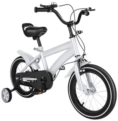 14 inch kinderfiets voor jongens en meisjes met steunwielen - verstelbare fiets voor kinderen