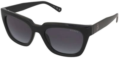 Guess Zonnebril Met Glanzend Zwart Kleurverloop En Rookkleurige Details