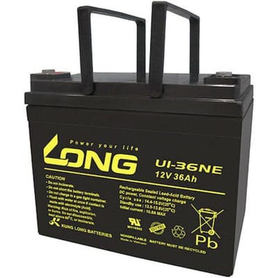 Long U1-36NE Loodaccu 12 V 36 Ah Loodvlies (AGM) (b x h x d) 196 x 169 x 130 mm M6-schroefaansluiting Cyclusbestendig, Geringe zelfontlading,