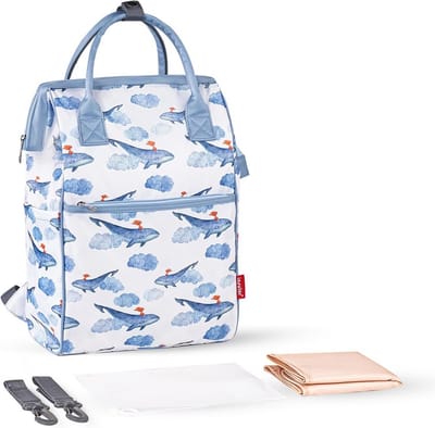 Grote Luiertas Rugzak met Aankleedkussen & Kinderwagenriemen - Waterdichte Mummie Bag