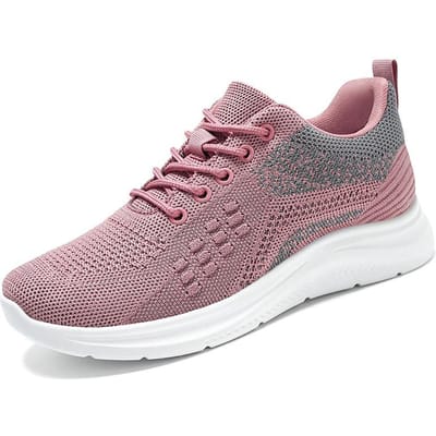 Sneaker Dames Vliegend Geweven Lichtgewicht Ademende Mesh Schoenen Pumps Hardloopschoenen Casual Damesschoenen Middelbare en Oudere Leeftijd Wandelschoenen 41 gray