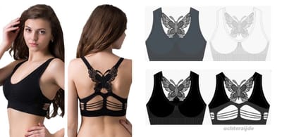 Sweet Angel Vlinder Bra - Sport Bra - 3Pack - Confectiemaat S/M - Cup A/B