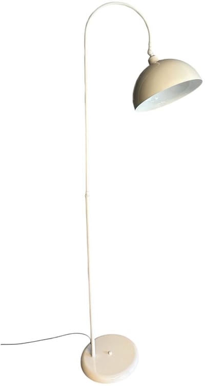 Staande Lamp: Moderne Metalen Staande Lamp Met Dimmer in Wit