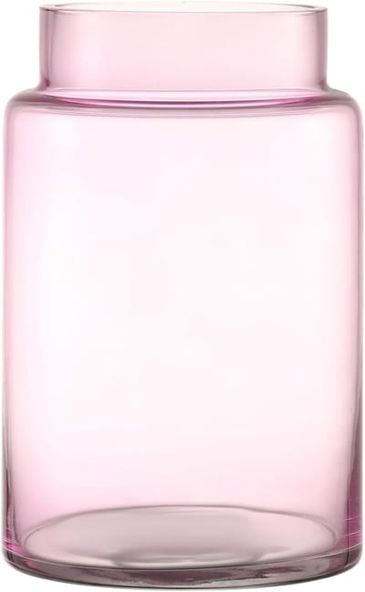 Elegante hoge vaas van glas voor bloemen, ideaal voor bruiloften, woonkamer en kantoor, 18CM breed met een ruime opening