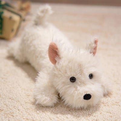 45cm Schattige Schnauzer West Highland Honden Poppen Kawaii Zacht Knuffel Pluche Sierkussen Hoge Kwaliteit Huisdecoratie Verjaardagscadeau
