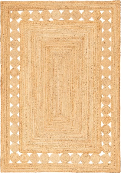 Pergamon Natuurvezel tapijt Jute Salsa Ethno Border