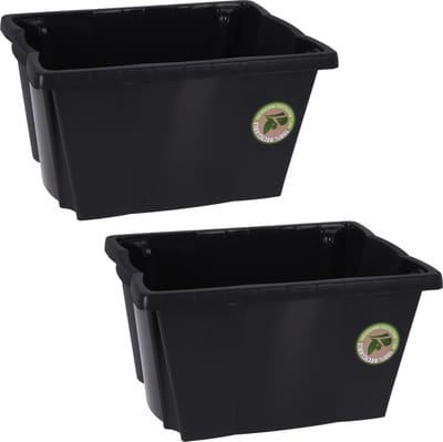 Storage Solutions Opberg boxen/dozen - 4x stuks - kunststof - 20 liter - 42 x 33 x 23 cm